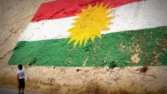 Kurdish_Child_refer_to_His_Mother_land_Flag_0
